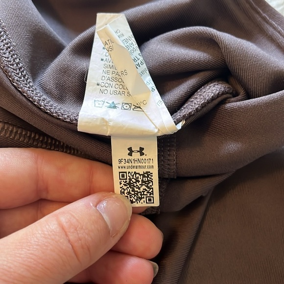 Under Armour Leggings Compression Heatgear Ladies Medium Activewear Yoga Purple - Picture 7 of 9